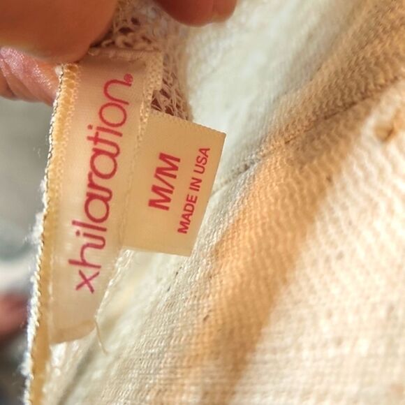 Womens Xhilaration Navy and Cream striped lightweight top size Medium - Picture 8 of 11